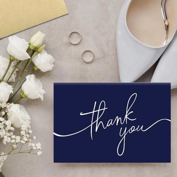 Navy Blue Thank You Cards - Picture 12 of 12